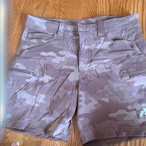 Eddie Bauer Camouflage Cargo Shorts with Side Zippers